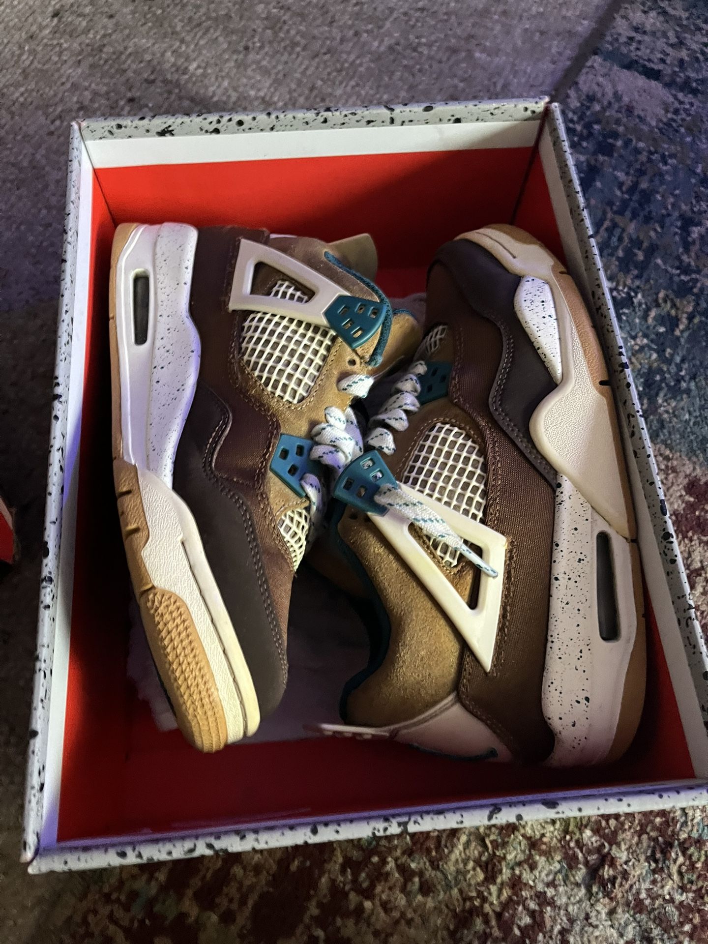 AIR JORDAN 4 RETRO (GS) CACAO WOW/GEODE TEAL