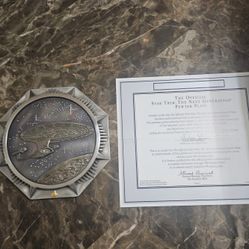 OFFICIAL Star Trek The Next Generation 1997 Pewter Plate Encounter At Farpoint