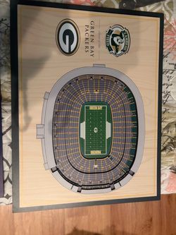 Green Bay Packers Lambeau Field 3D Stadium Wall Art