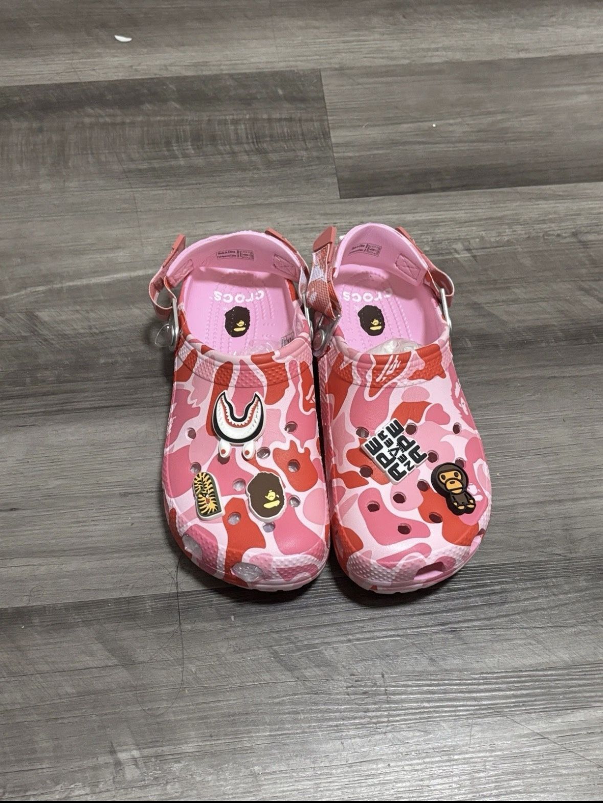 Pink Camo Bape Crocs