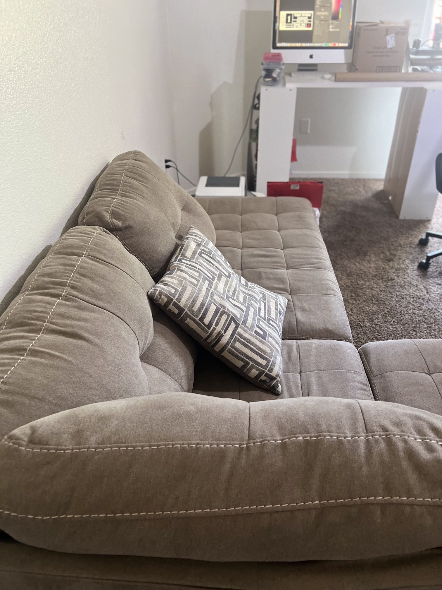 Tan sectional Couch 