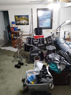 Premier Drums ,  Vintage Drums , 6 pc or 8pc. Blk 