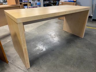 Simple Natural Oak Finish Writing Desk