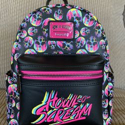 Sea World Howl-O-Scream Neon Glow-in-the-Dark Loungefly Mini Backpack