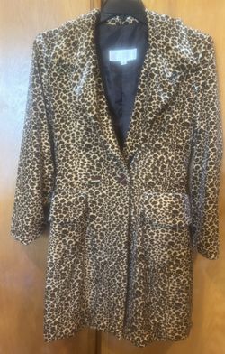 Shimmer In Light Jacket Leopard Animal Print 1960’s USA Coat Womens US size 8