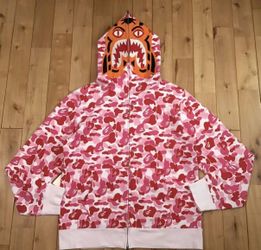 Bape shark pink camo hoodie Sizes S/M/L/XL
