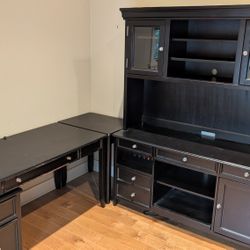 Office Desk Set With Wall Unit