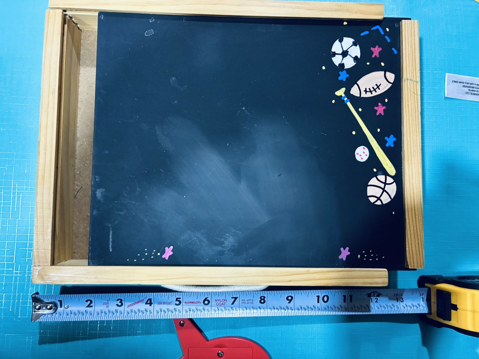 Activities box with chalk board