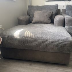 Gray couch And Chase