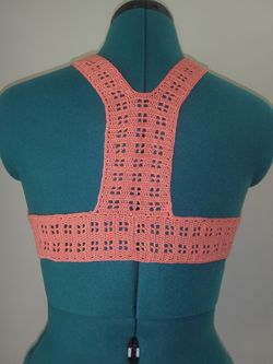 ***NEW*** LisaG7 CROCHETED RACER-BACK CROP TOP CT124