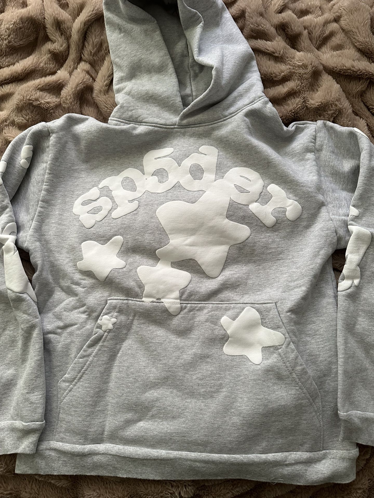 Beluga Gray Sp5der Hoodie