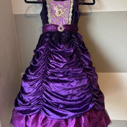 What a Character! Girls 5/6 Dress Up Costume Purple Hoop Skirt Princess Dress