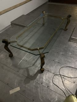Wrought Iron Glass Coffee Table