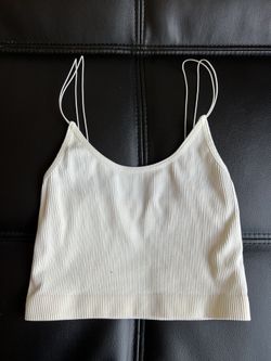 white cropped tank 