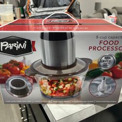 Parini 8 Cup 2-Speed 450W Food Processor with Bi-Level Stainless Steel Blades I can deliver