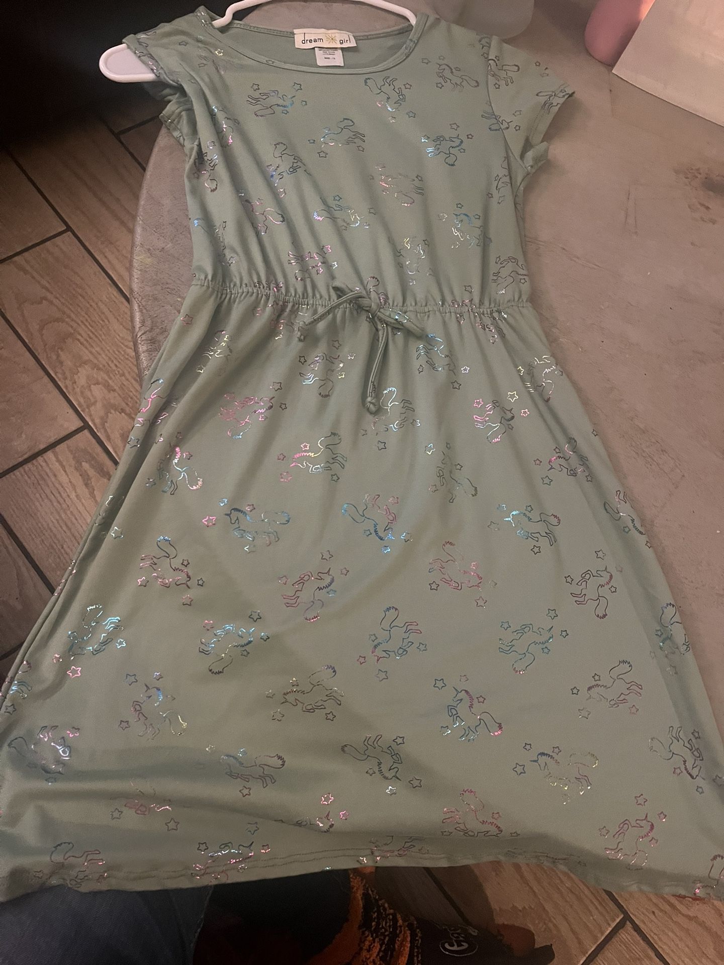 Green unicorn dress