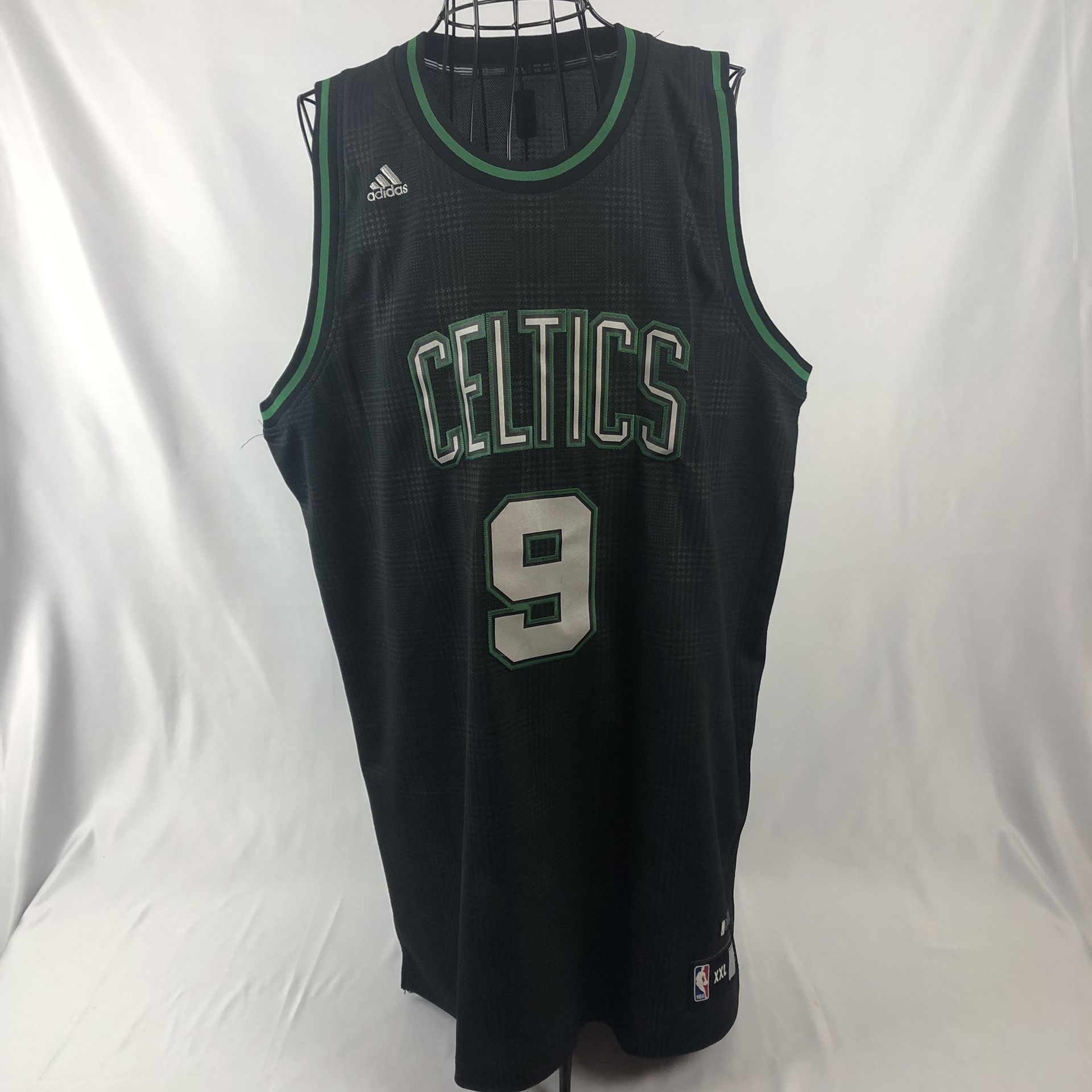 Rajon Rondo Boston Celtics ADIDAS Limited Edition #8 Sewn Black Plaid Jersey 2XL