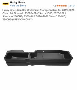 Husky Liners GearBox Under Seat Storage System for Chevy Silverado 1500 or GMC Sierra 1500
