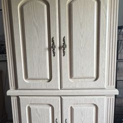 Big Beautiful Light Wood Heavy Duty Armoire 