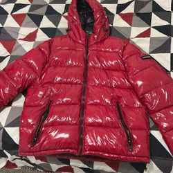 Red Calvin Klein Puffy Jacket (Red)