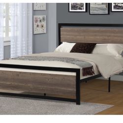 Queen Size Wood/Metal Frame Only
