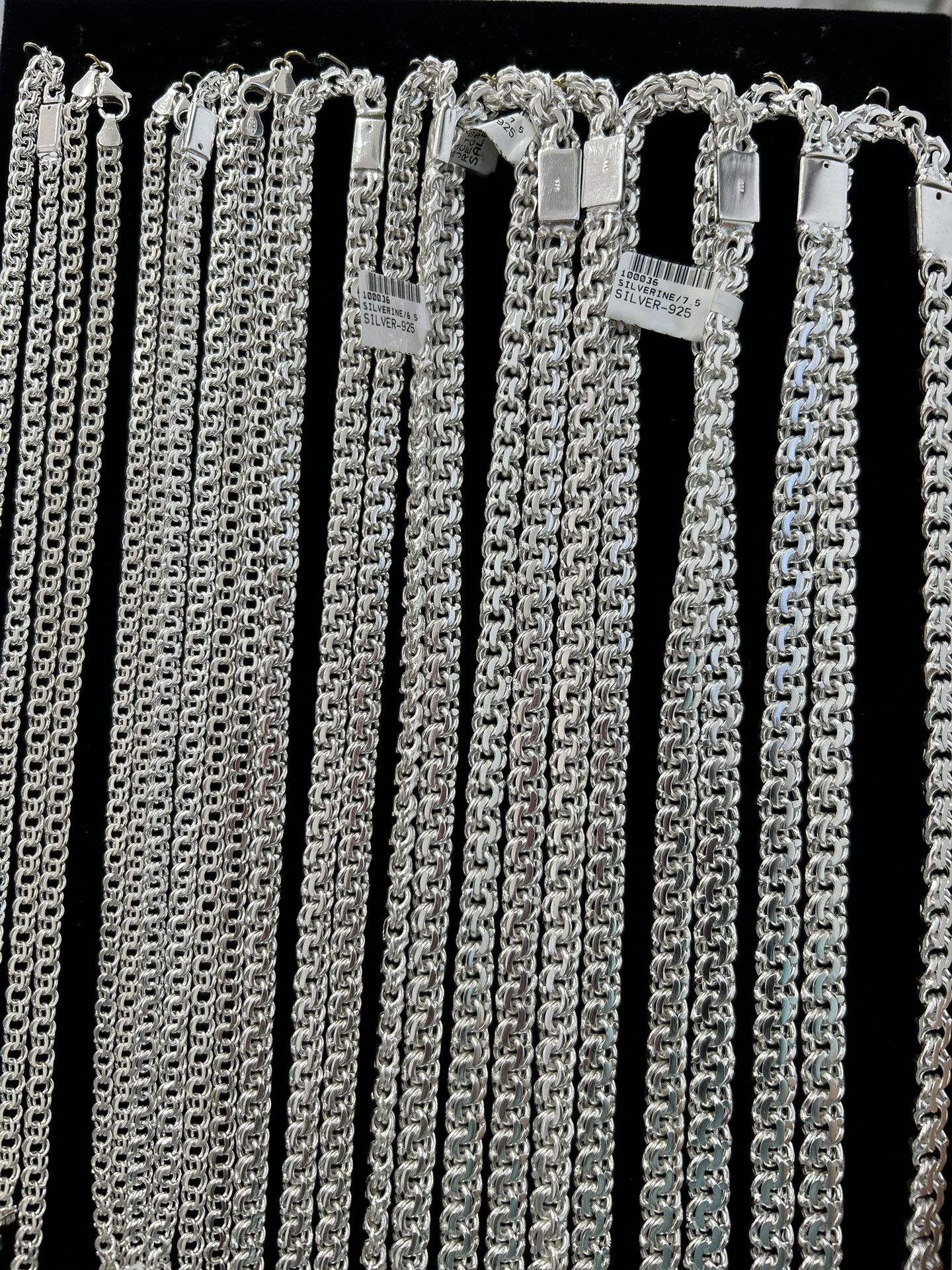 Sterling Silver Solid Chino Link Chain