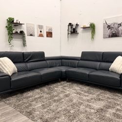 Leather Sectional Couch - Free Delivery 