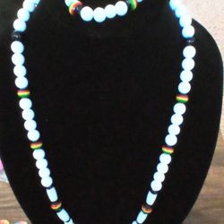 Bob Marley Necklace And Bracelet Set