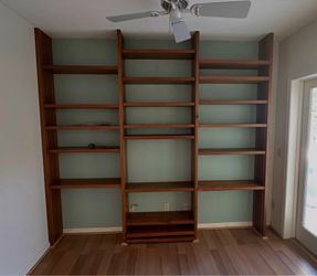 Bookcase Built In Stained Solid wood 2x12s