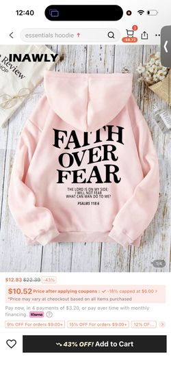 faith over fear hoodie