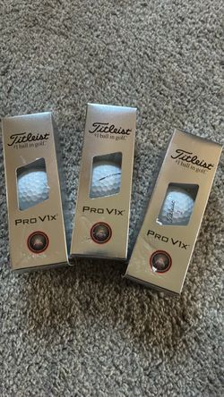 3 boxes of Titleist Pro V1x Golf balls