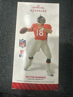 2014 HALLMARK KEEPSAKE ORNAMENT PEYTON MANNING ORANGE JERSEY BRONCOS ORNAMENT