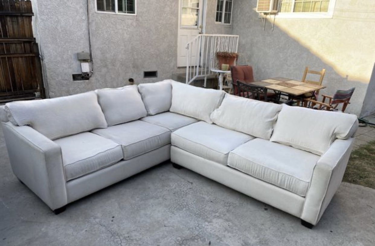 White sectional couch/sofa