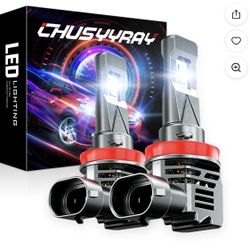 CHUSYYRAY H11 LED Headlight Bulbs 10000lm Per Set 6500K White