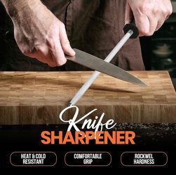 New Utopia Kitchen Knife Sharpener 12" Professional Honing Rod