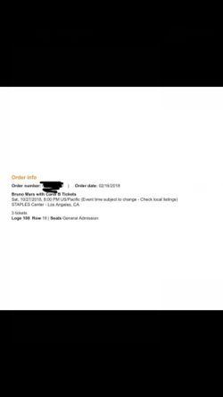 BRUNO MARS TICKETS
