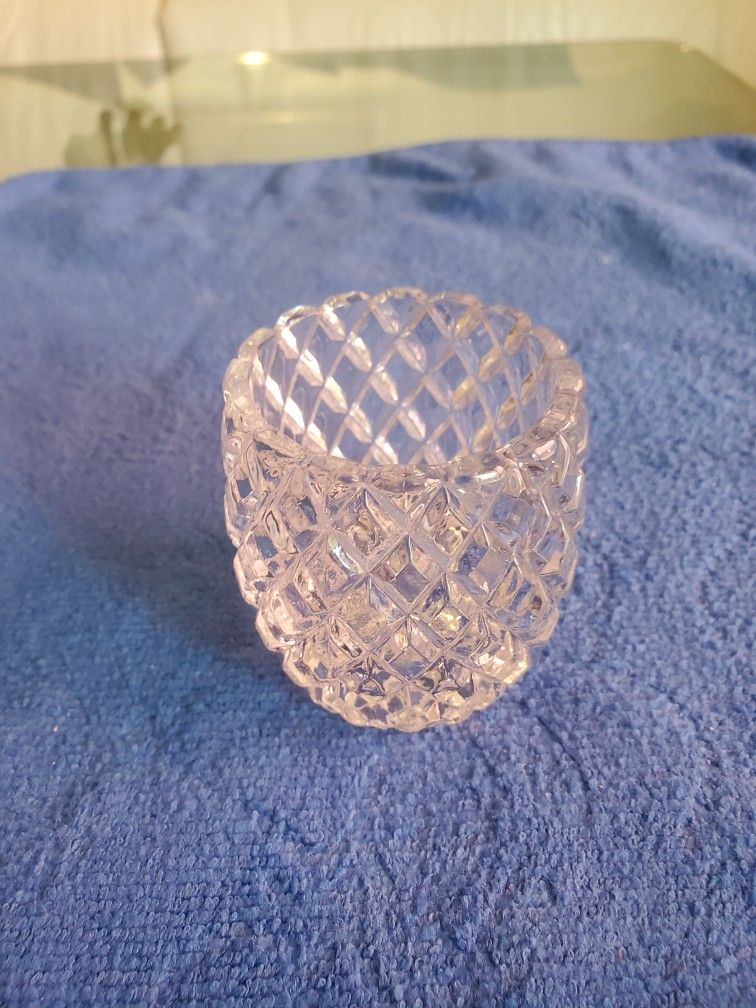 Glass Diamond Pattern Votive