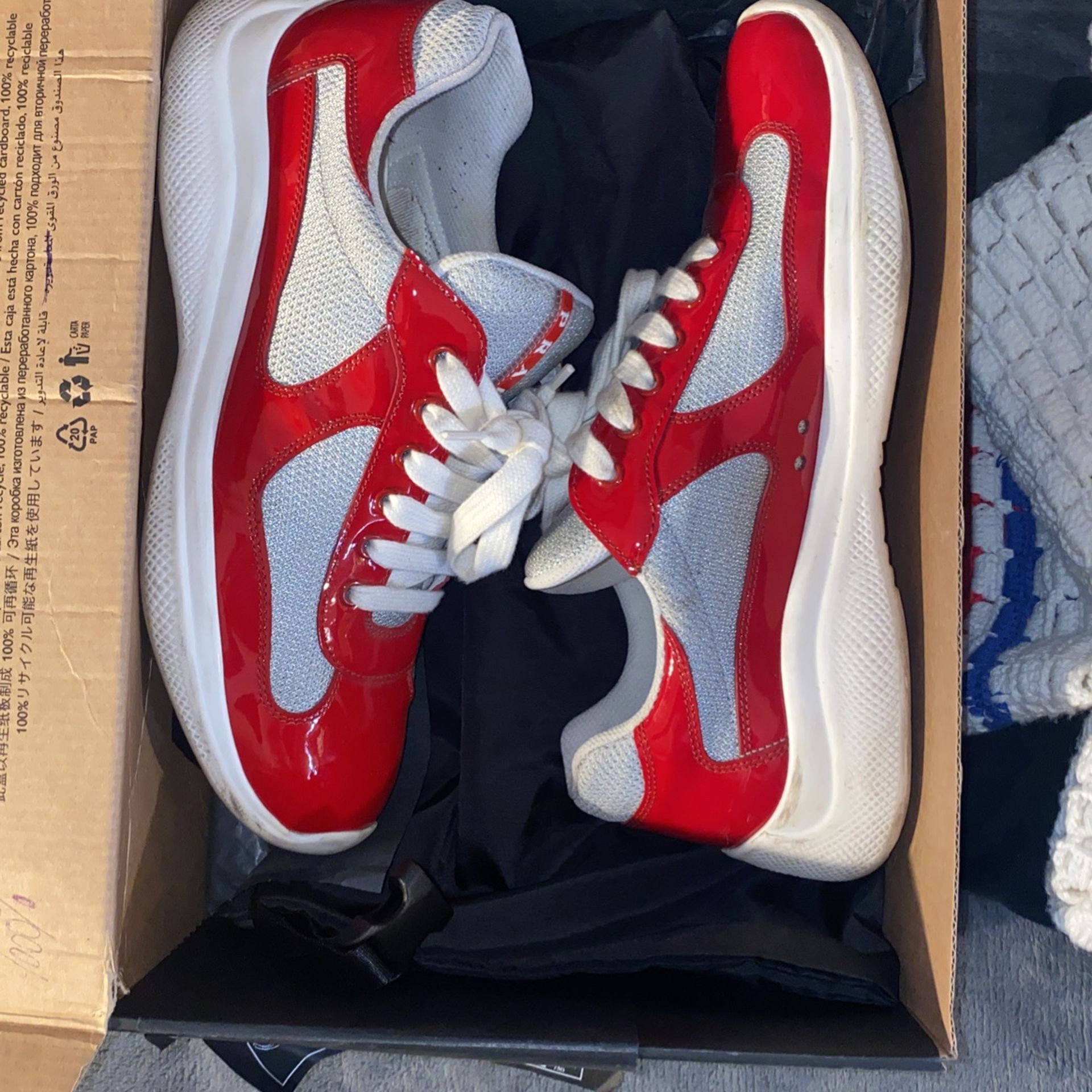 Prada America Cup Size 8.5 Comes With Box, Bags And Receipt