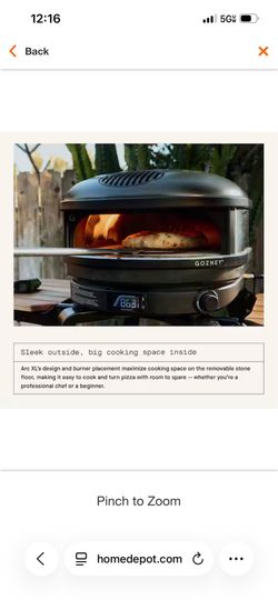 ARC XL propane outdoor pizza oven in off-black