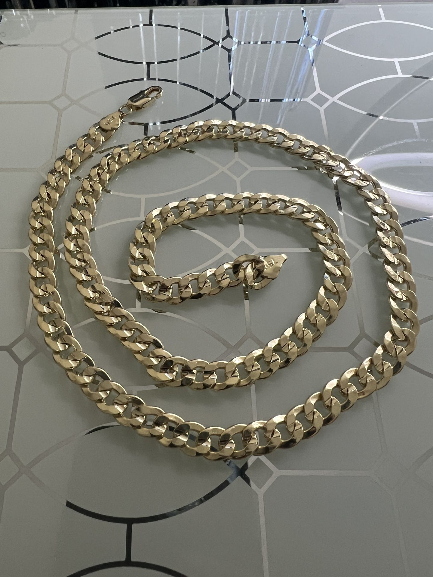 Cuban Gold Plated Men’s Chain Necklace 24” 7mm