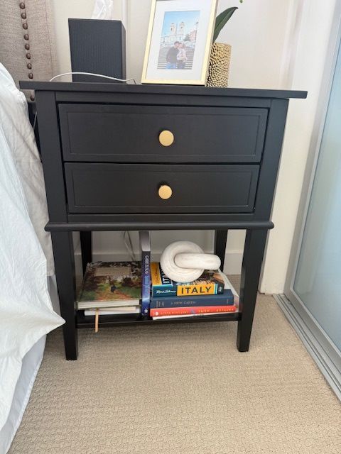 Nightstand Table (black Wood)