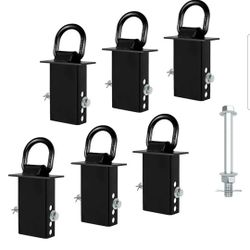 6-Pack 1/2" D-Ring Stake Pocket Tie Downs – 18,200 lbs Truck Trailer Anchor