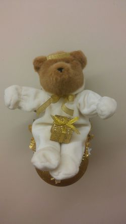 Angel teddy bear ornament