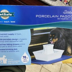 Porcelain Pagoda Cat Or Dog Drinking Fountain- If Up Still Available!