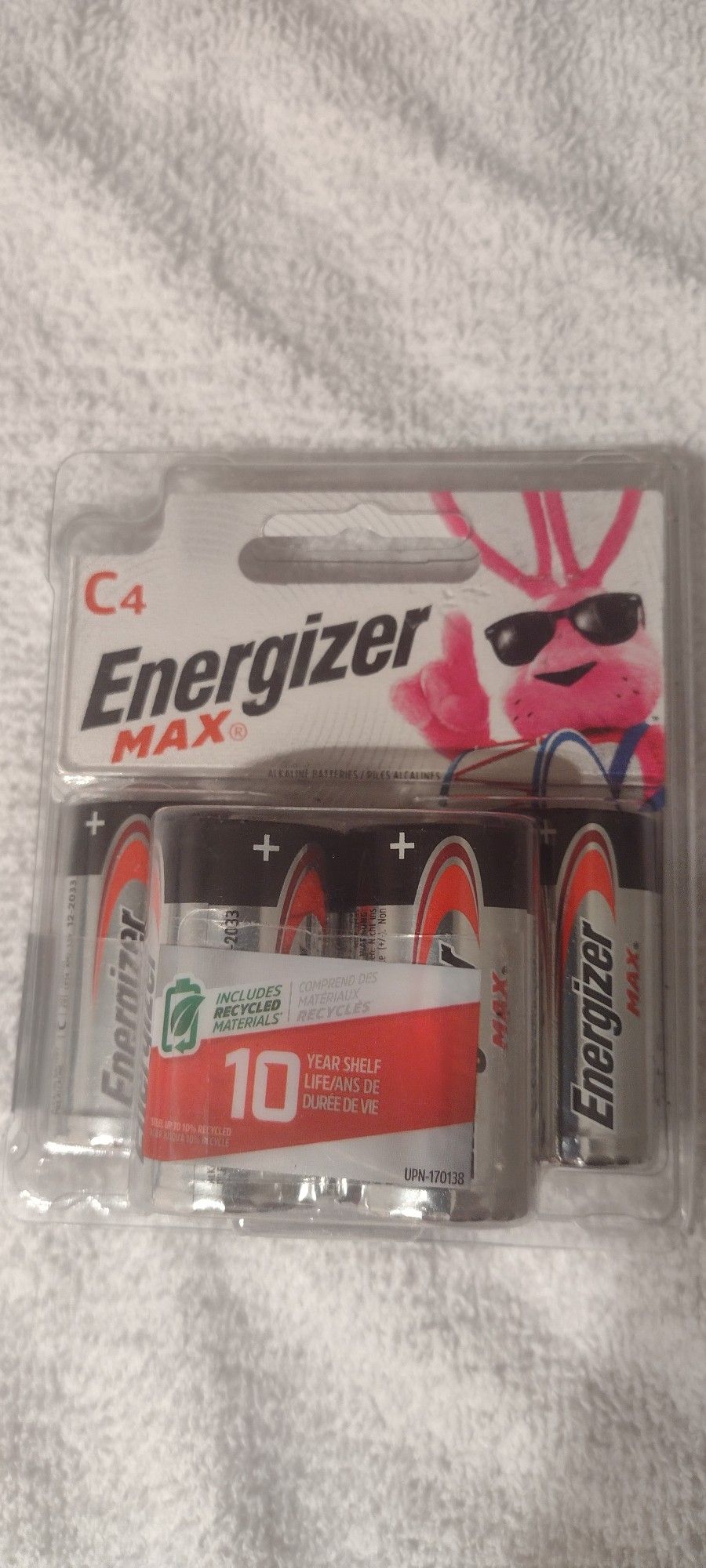 C4 ENERGIZER MAX BATTERIES 4 PACKS OF FOUR