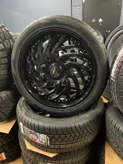 24  INCH 4 NEW RIMS. 4 NEW TIRES. MOUNTED. BALANCED. READY TO GO.