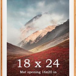 18x24 Frame Natural, Solid Cherry Wood 18 x 24 Poster Frame