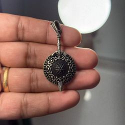 925 Sterling Silver Tribal Shield Pendant