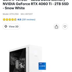 HP OMEN - 25L Gaming Desktop - Intel Core i7-14700F - 32GB DDR5 Memory - NVIDIA GeForce RTX 4060 Ti - 2TB SSD - Snow White