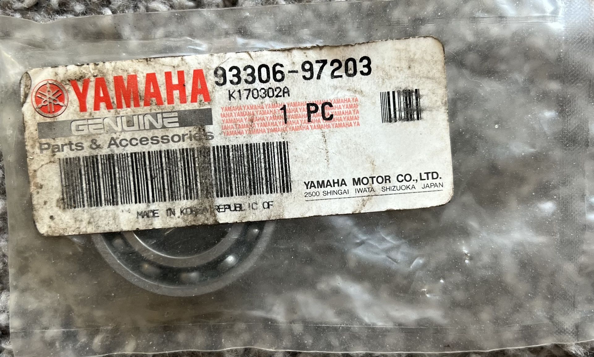 Yamaha BEARING 93(contact info removed)3-00 OEM NEW